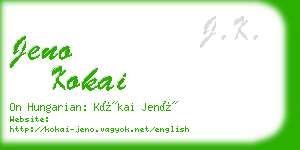jeno kokai business card